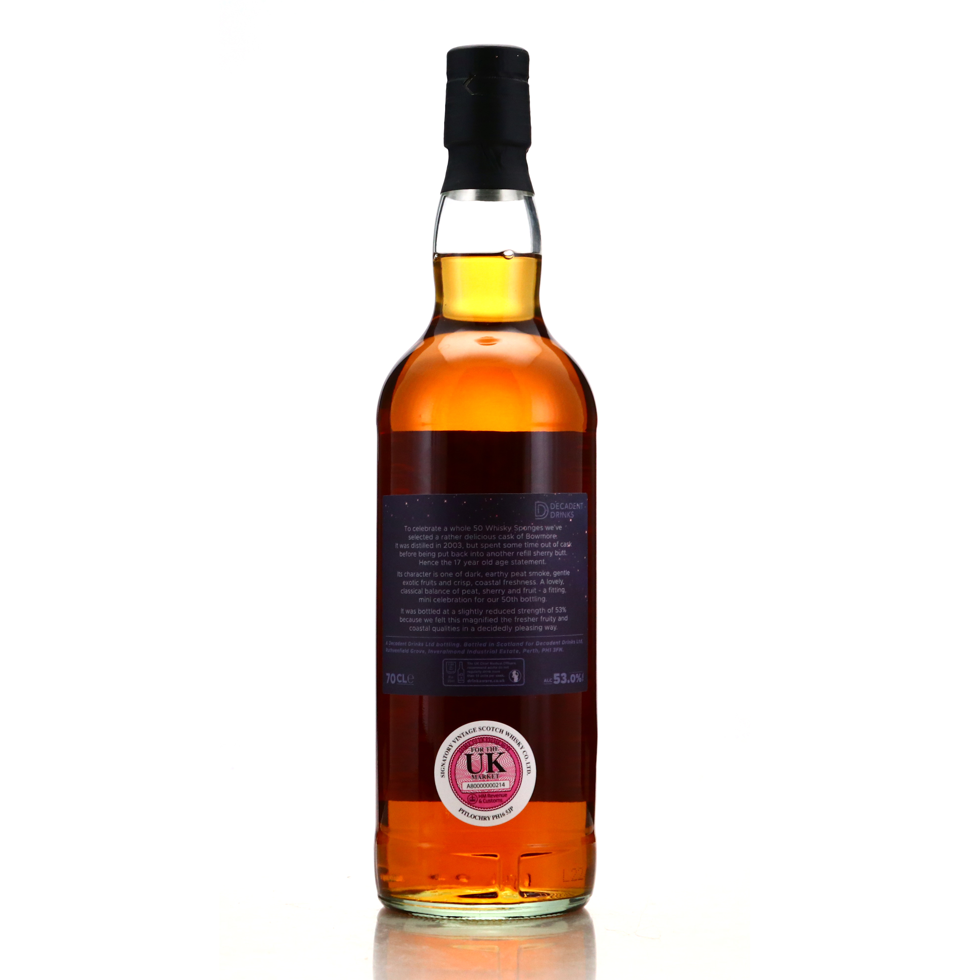 Bowmore 17 Year Old Whisky Sponge Edition No.50 | Decadent Drinks